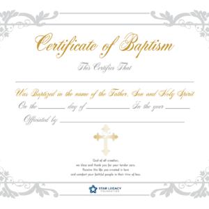 Certificate of Baptism