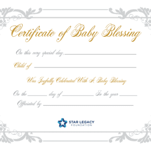 Certificate of Baby Blessing